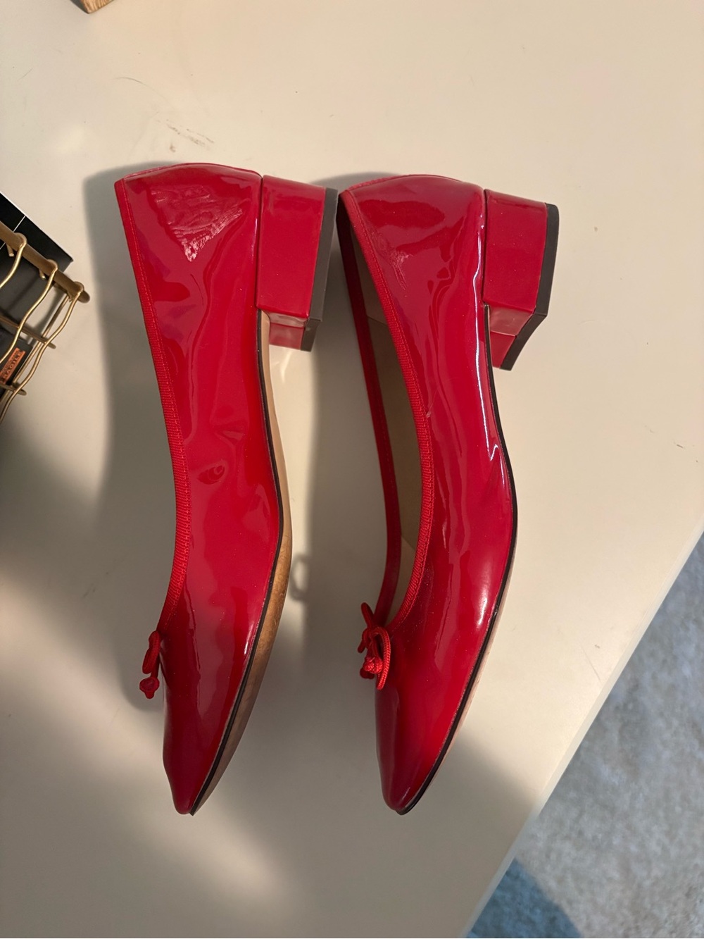 J.Crew Red Patent Low-Heel Ballet Pumps - Picture 3 of 5